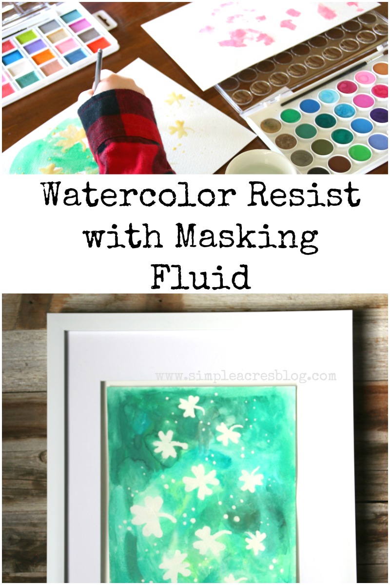 Watercolor Resist with Masking Fluid - Simple Acres Blog